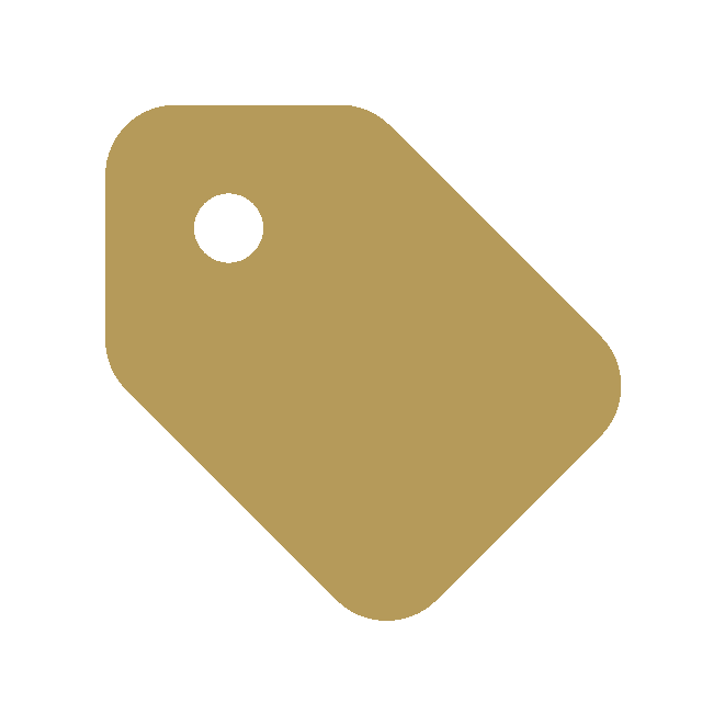 Price tag icon representing a flat monthly martial arts training fee.